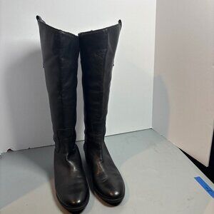 Womens Sam Edelman Penny Tall Black Leather Riding Boots Size 8m